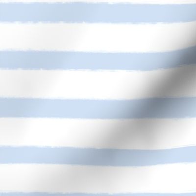 7/8” Painted Stripe - baby blue and white