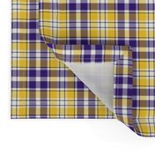 White Purple White and Gold Plaid