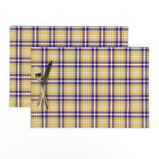 White Purple White and Gold Plaid