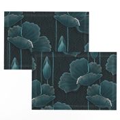 Art Deco Poppies TEAL