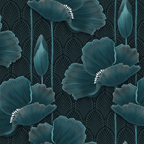 Ava Art Deco Wallpaper Charcoal/Gold | AS Creation | Decorating Centre  Online