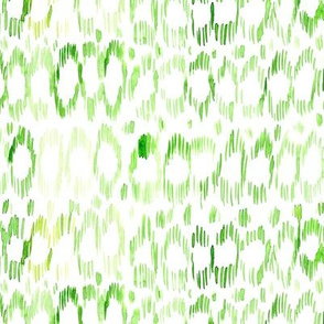 Green watercolor ikat pattern