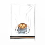 Tea Towel Latte Coffee Art 