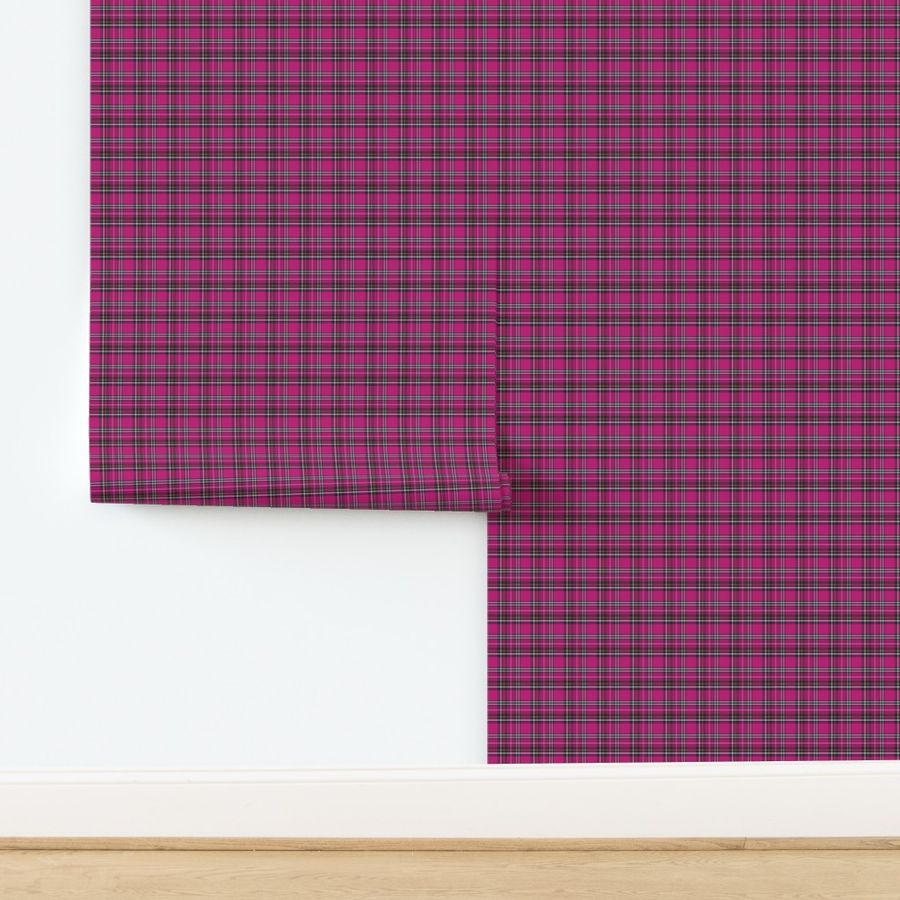 Fuchsia tartan plaid 2x2