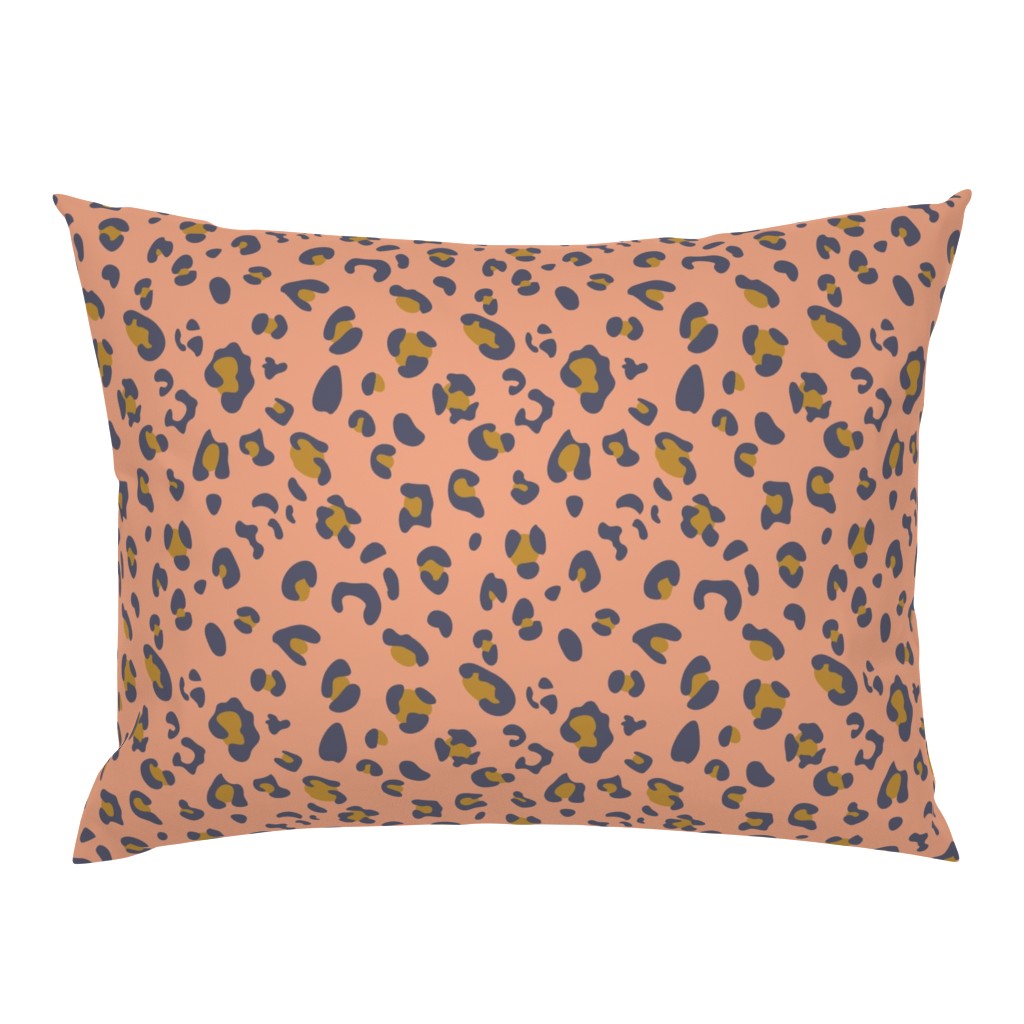 africa africa - leopard print - pink blue gold