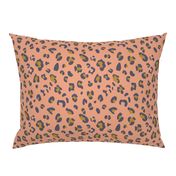 africa africa - leopard print - pink blue gold