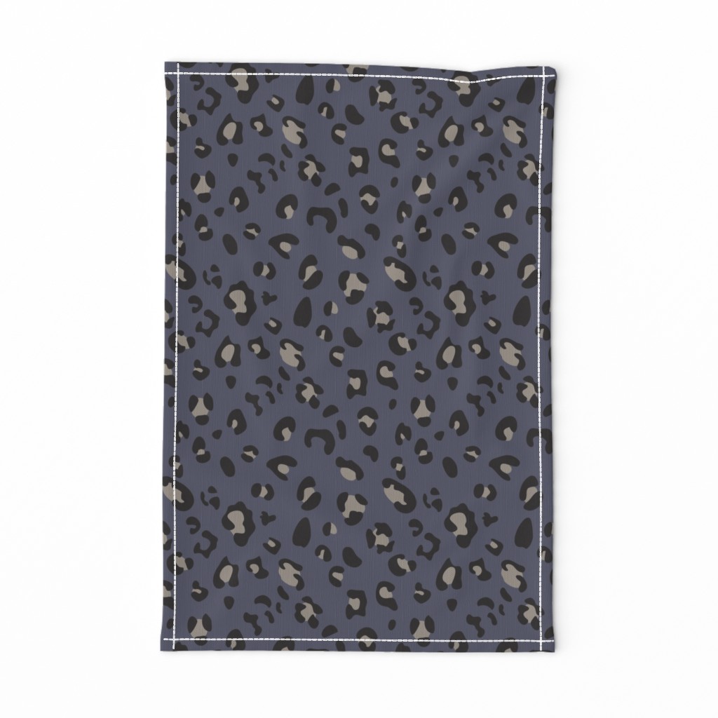 africa africa - leopard print - blue black taupe