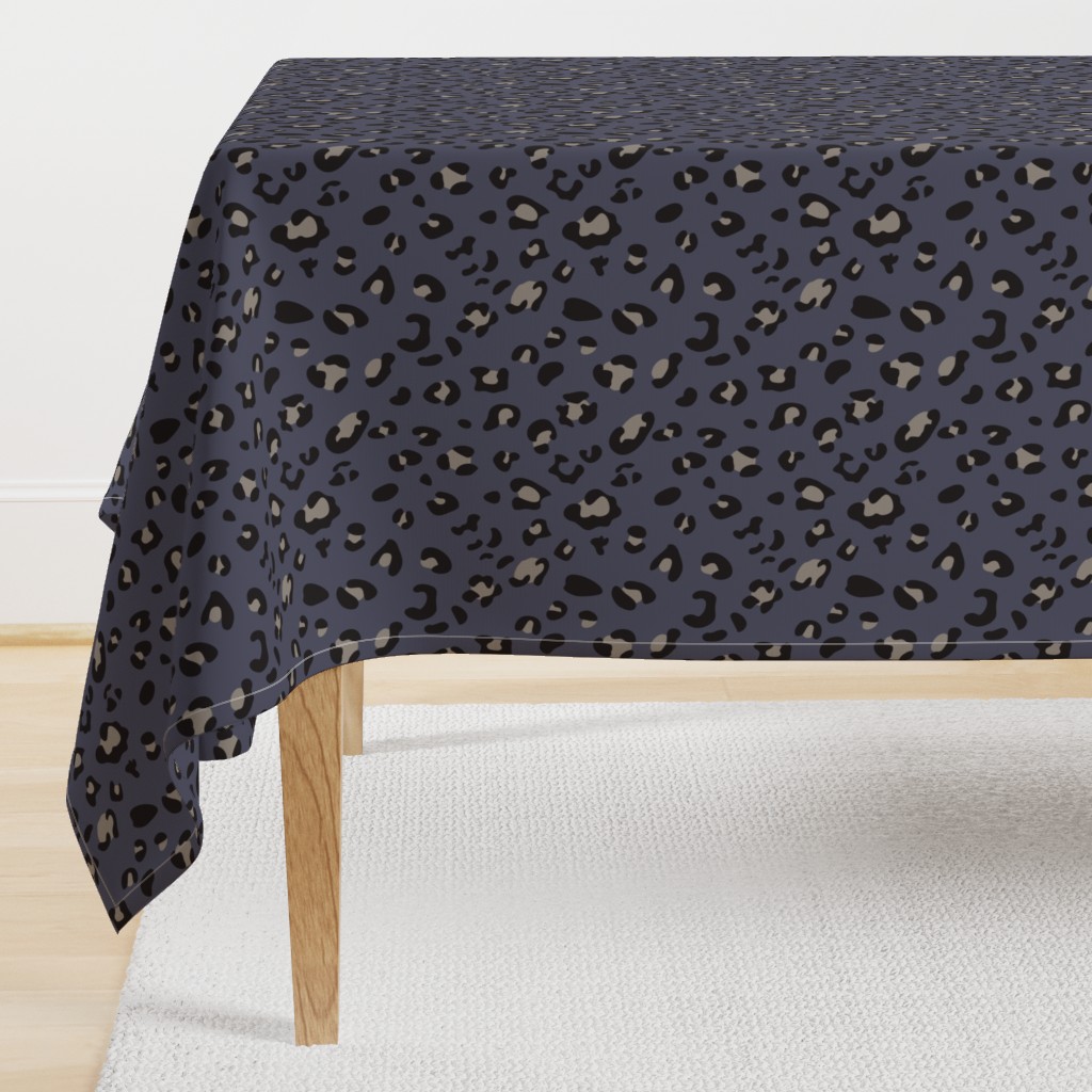 africa africa - leopard print - blue black taupe