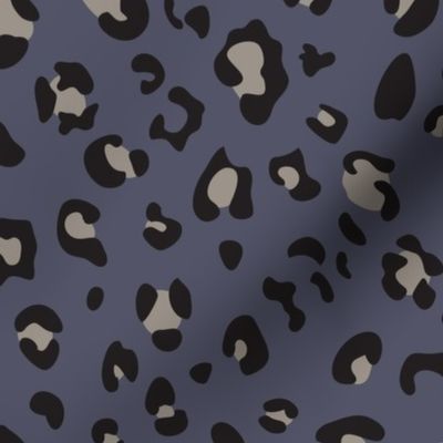 africa africa - leopard print - blue black taupe