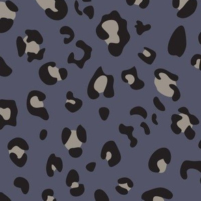 africa africa - leopard print - blue black taupe