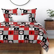 Basketball//Cardinals - Wholecloth Cheater Quilt