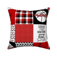 Basketball//Cardinals - Wholecloth Cheater Quilt