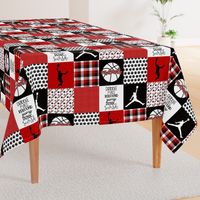 Basketball//Cardinals - Wholecloth Cheater Quilt