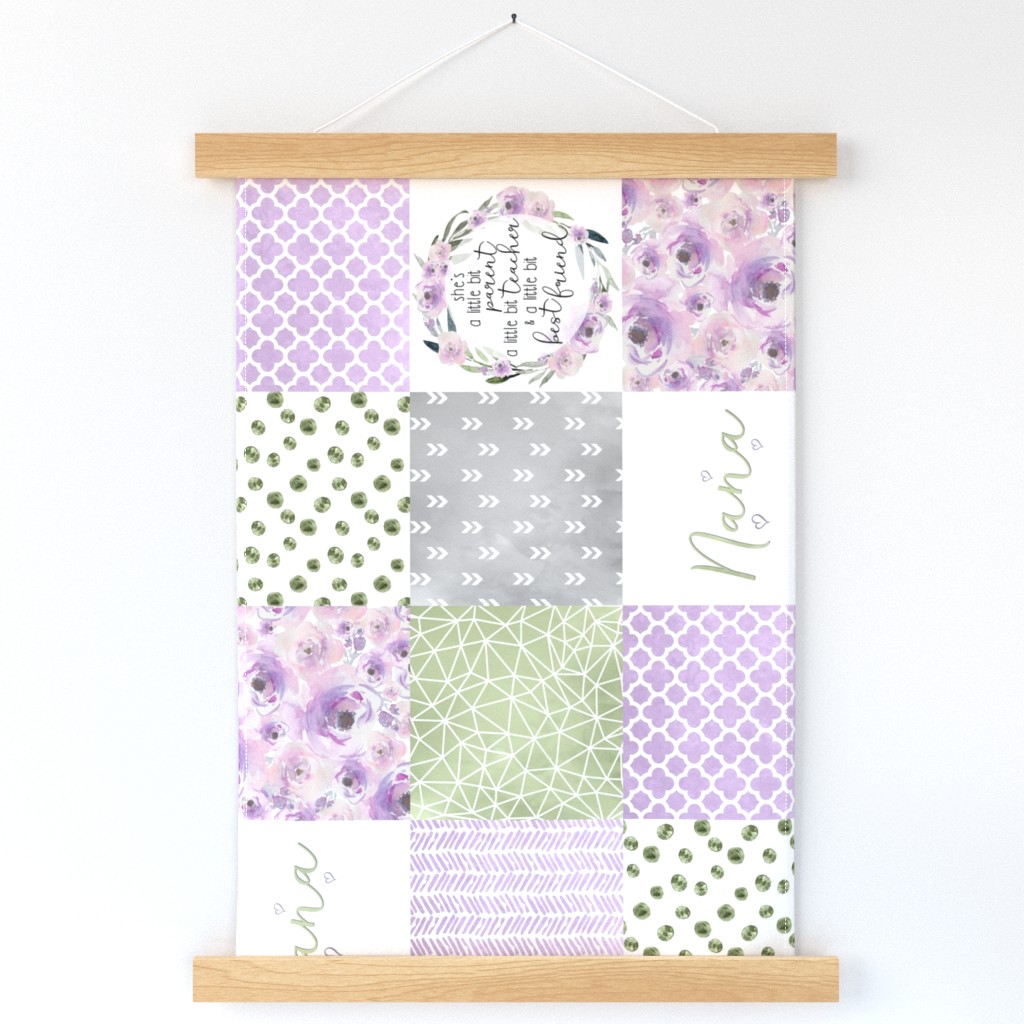 Nana - Wholecloth Cheater Quilt - Rotated