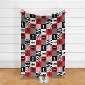Volleyball//Love at first spike//Loboes - Wholecloth Cheater Quilt