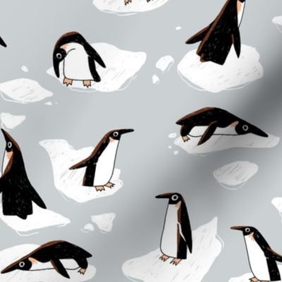 Penguins in Grey