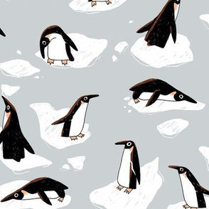 Penguins in Grey