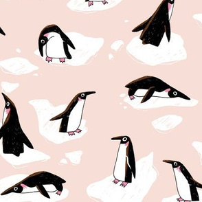 Penguins in Pale Pink