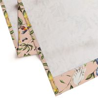 White peacock Chinoiserie Beige