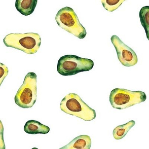 Avocado vibes • watercolor pattern for kitchen