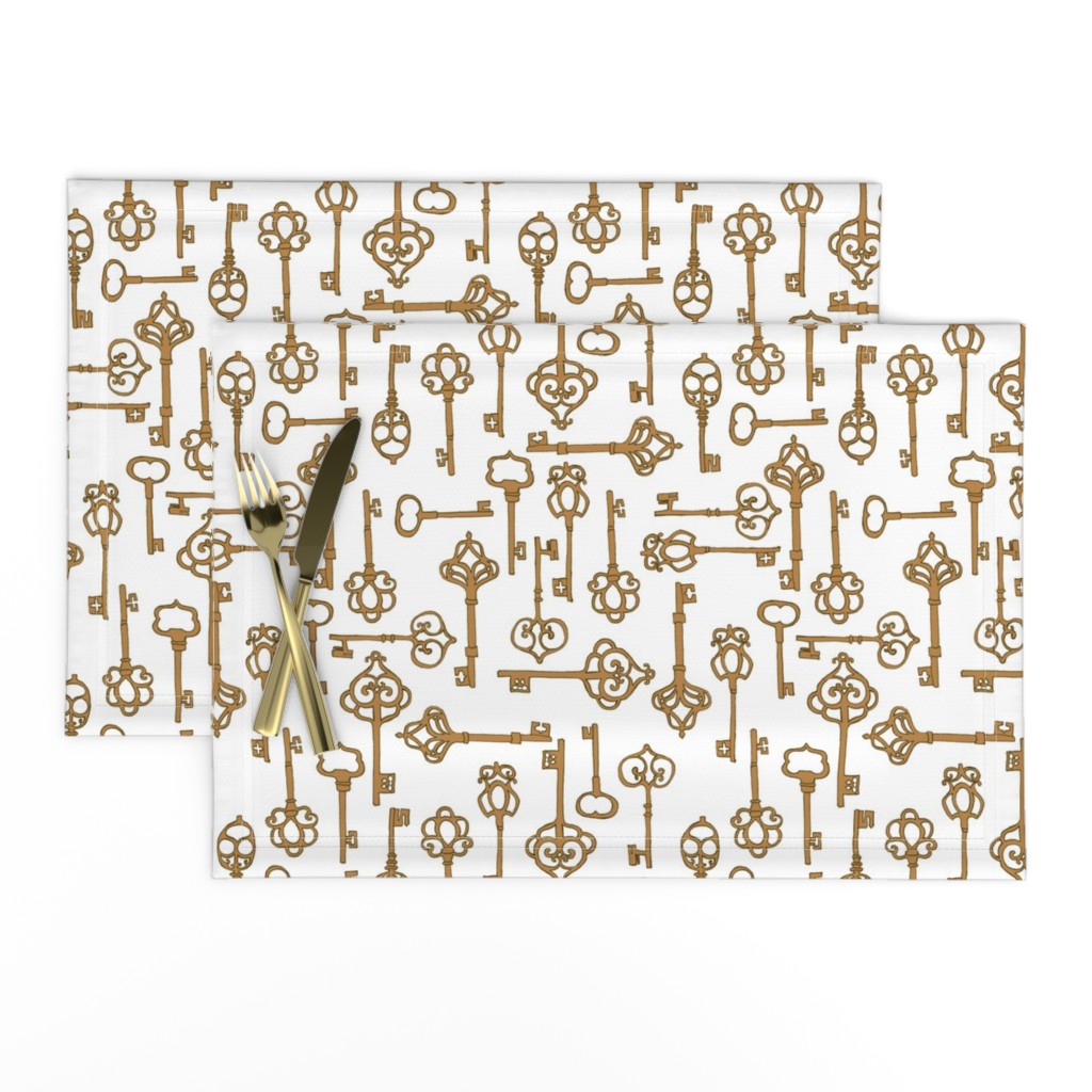 Antique Keys {Gold/White}