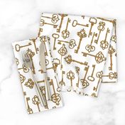 Antique Keys {Gold/White}