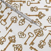 Antique Keys {Gold/White}