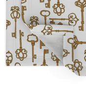 Antique Keys {Gold/White}