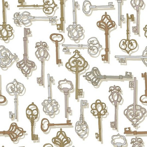 Antique Keys {White/Shadow}