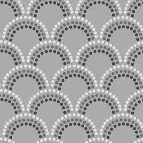 Scallop Dots in Greys