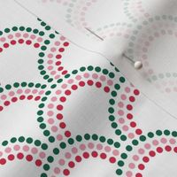 Scallop Dots in peppermint stick