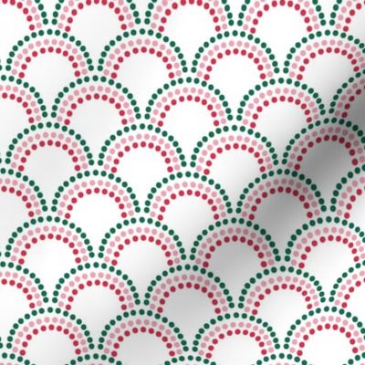 Scallop Dots in peppermint stick