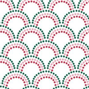 Scallop Dots in peppermint stick