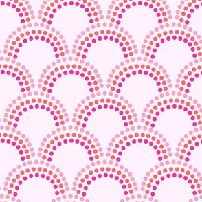 Scallop Dots in Pinks and Orange