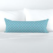 Scallop Dots in Aqua and nautical