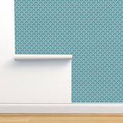 Scallop Dots in Aqua and nautical