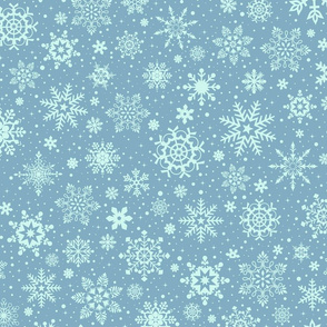 snowflakes - dark blue