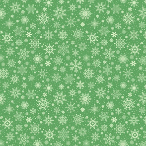 snowflakes - dark green