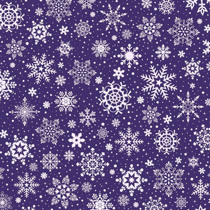 snowflakes - dark purple