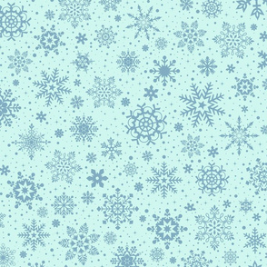 snowflakes - light blue