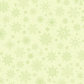snowflakes - light green