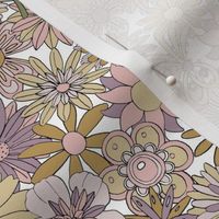 Chelsea (Mustard & Pink) || vintage hand-drawn floral