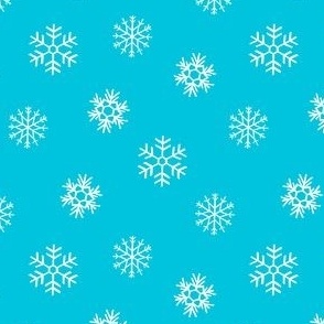 Turquoise Blue Winter Snowflakes blender filler