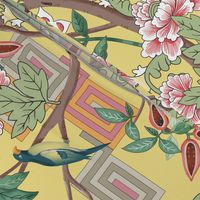 Parrots and Peonies Chinoiserie