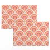 Peach Fuzz Art Deco Waves