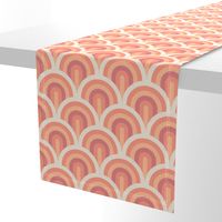 Peach Fuzz Art Deco Waves