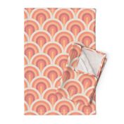 Peach Fuzz Art Deco Waves