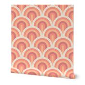 Peach Fuzz Art Deco Waves