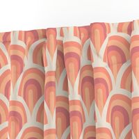 Peach Fuzz Art Deco Waves