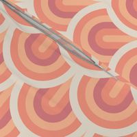 Peach Fuzz Art Deco Waves